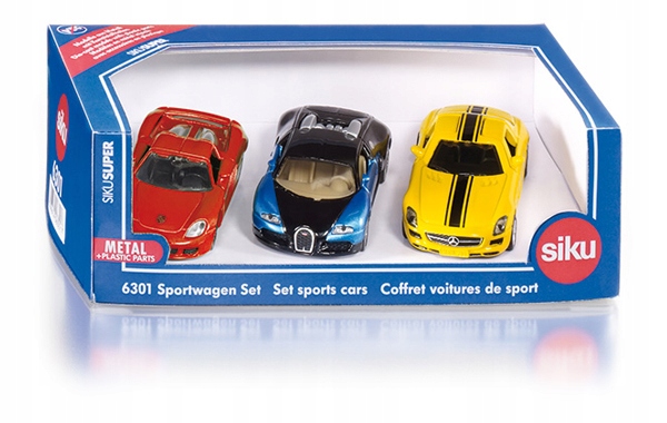 Siku 6301 Zestaw podarunkowy 3 sportowe samochody