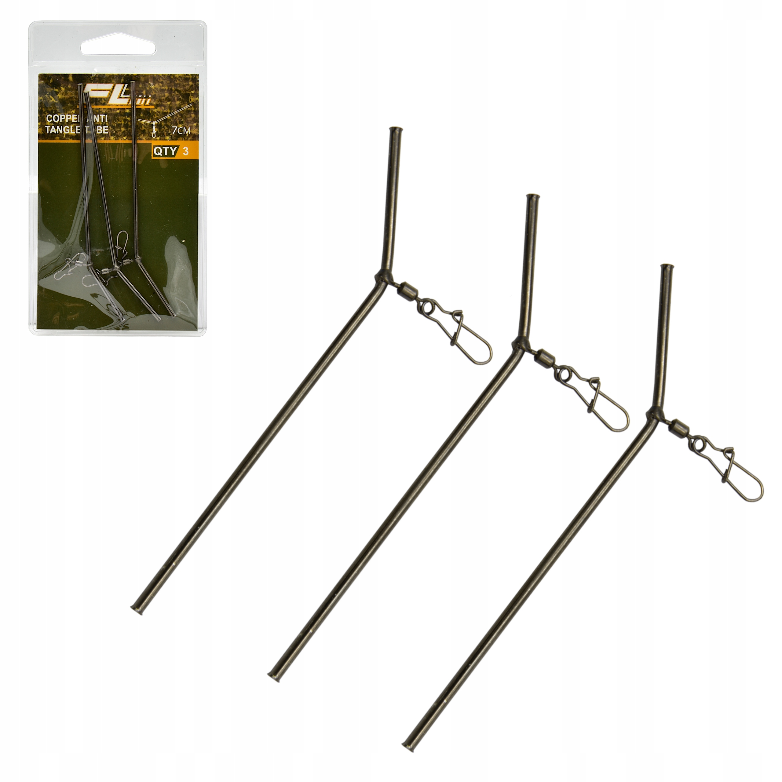 

3 x Metalowa Rurka Antysplątaniowa 7 cm wygięta