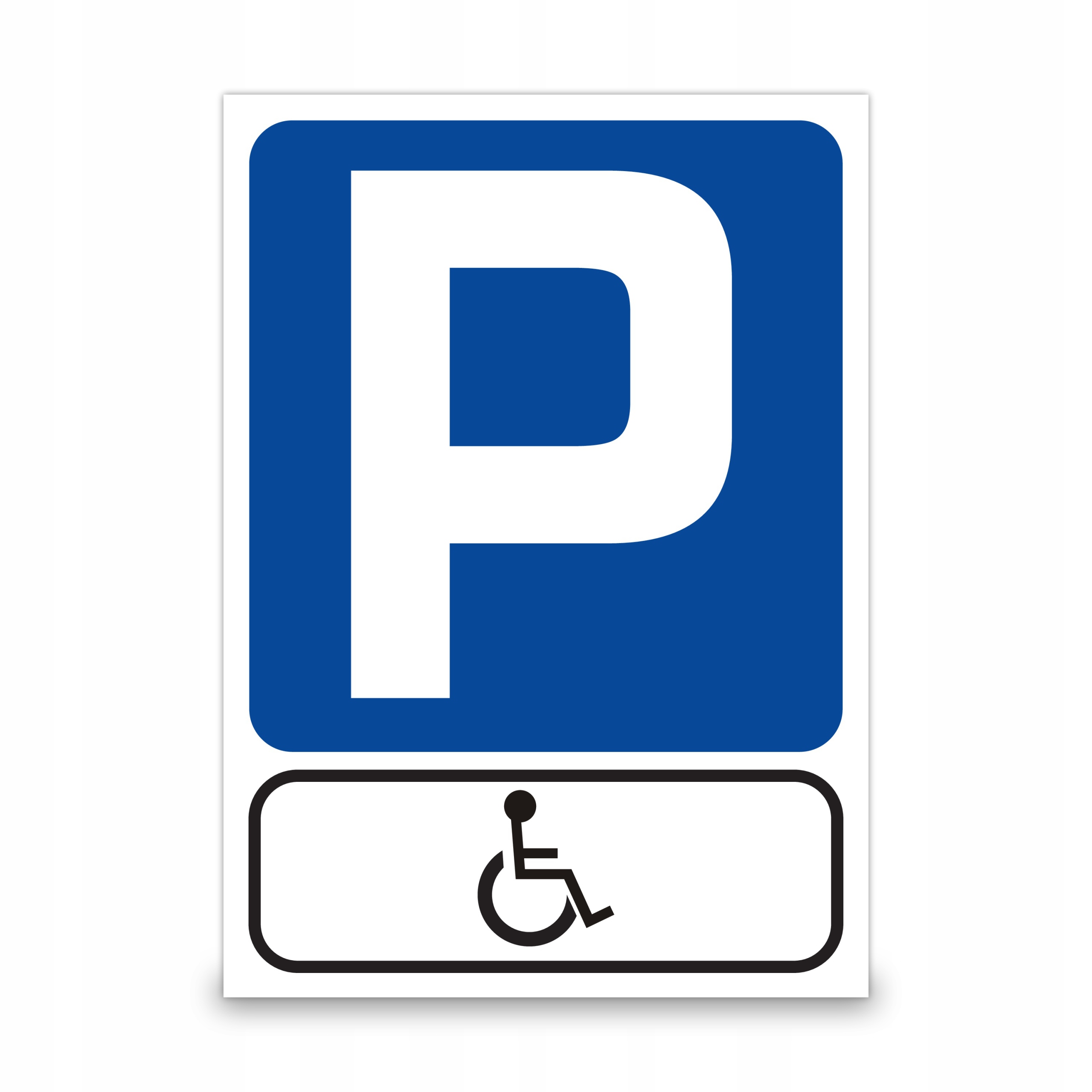 Tabliczka PCV PARKING DLA NIEPEŁNOSPRAWNYCH A4