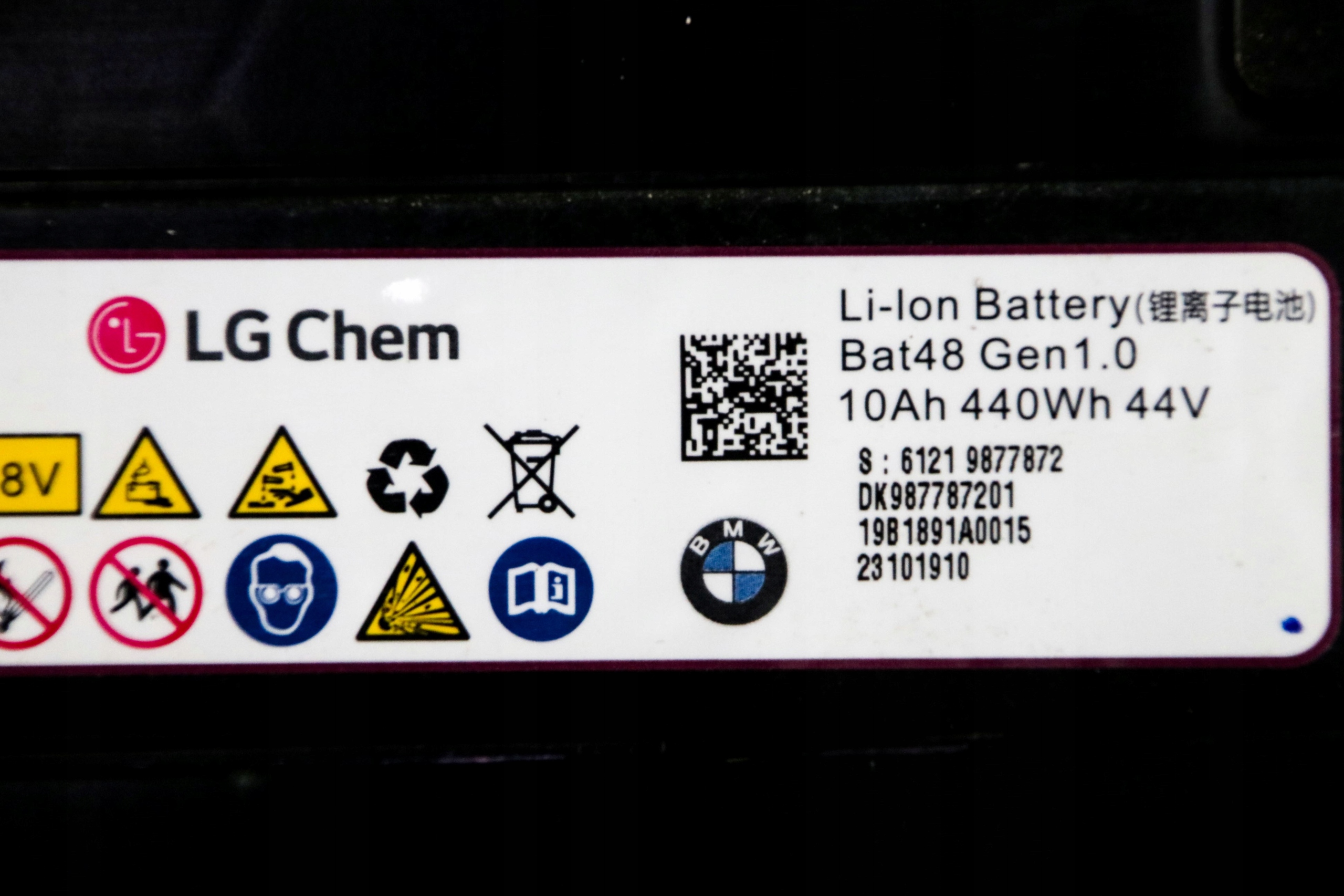 BMW AKUMULATOR LI-ION 10Ah 440Wh 44V 2019 r.