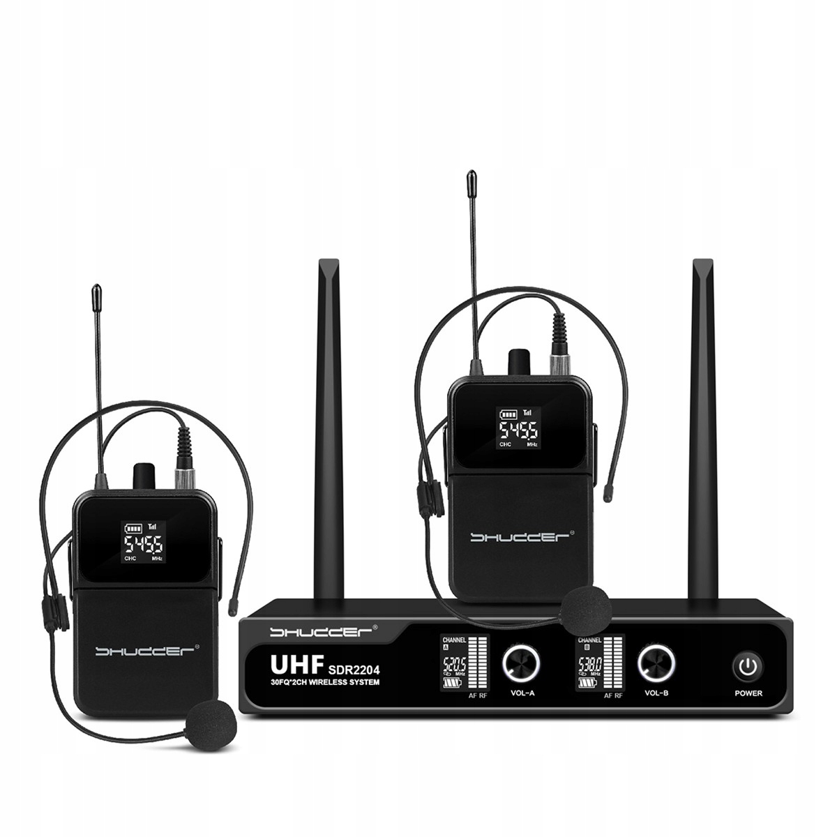 Bezdrátové mikrofony Shudder SDR2204 2 – náhlavní mikrofony