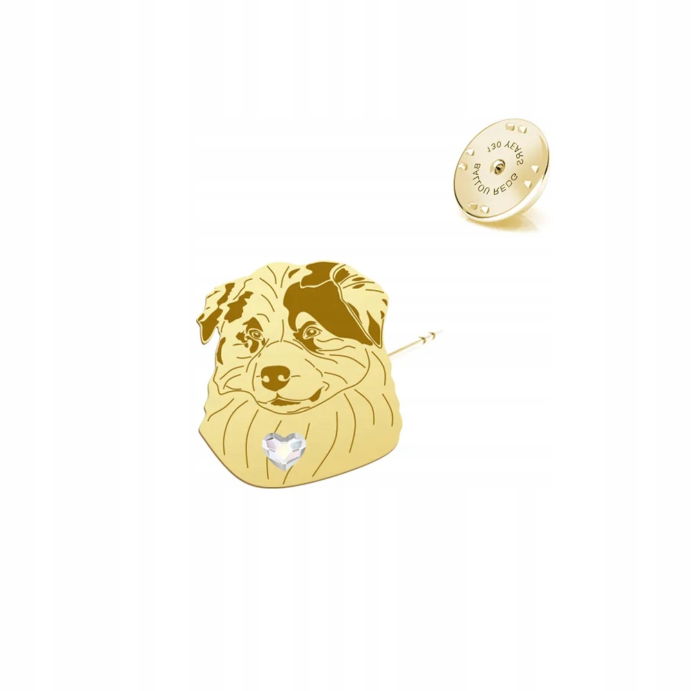 Odznak Australský ovčák se psem 925 Šperky Dárek Dedikace