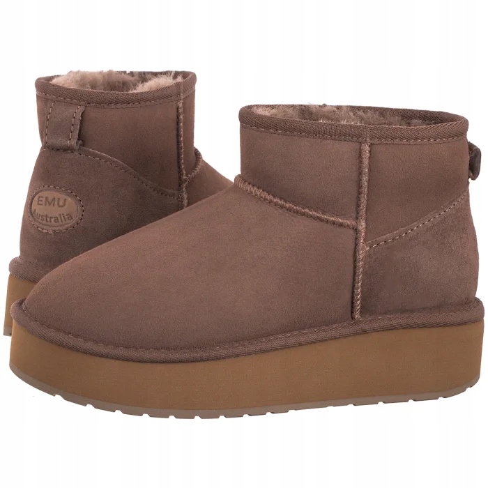 Boty Emu Australia Stinger Micro Flatform 2.0 Mushroom W13296 Hnědé