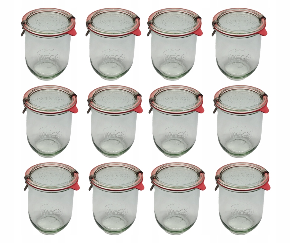 Słoiki Weck 1l na wypieki TULIP żaroodporne zapinki wieko gumka 12szt