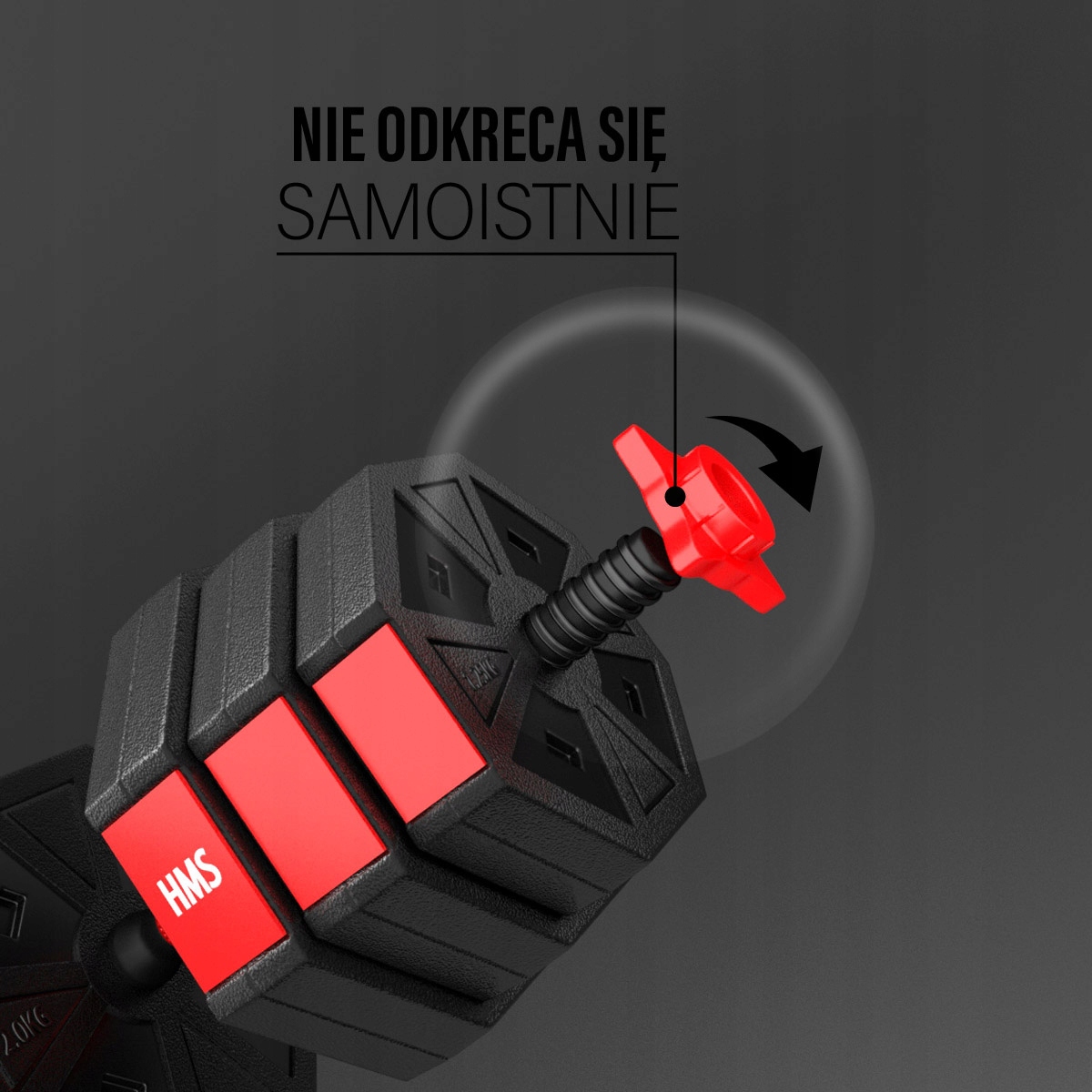 ZESTAW SZTANGA HANTLE KOMPOZYT 30KG HMS SGC30 Cechy dodatkowe antypoślizgowy uchwyt zaciski w zestawie