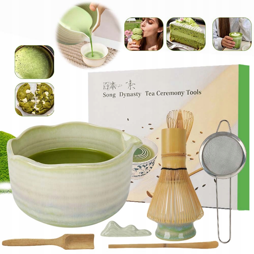 Zestaw Prezentowy Do Herbaty Matcha Zestaw Do Parzenia Matchy 7 Szt.