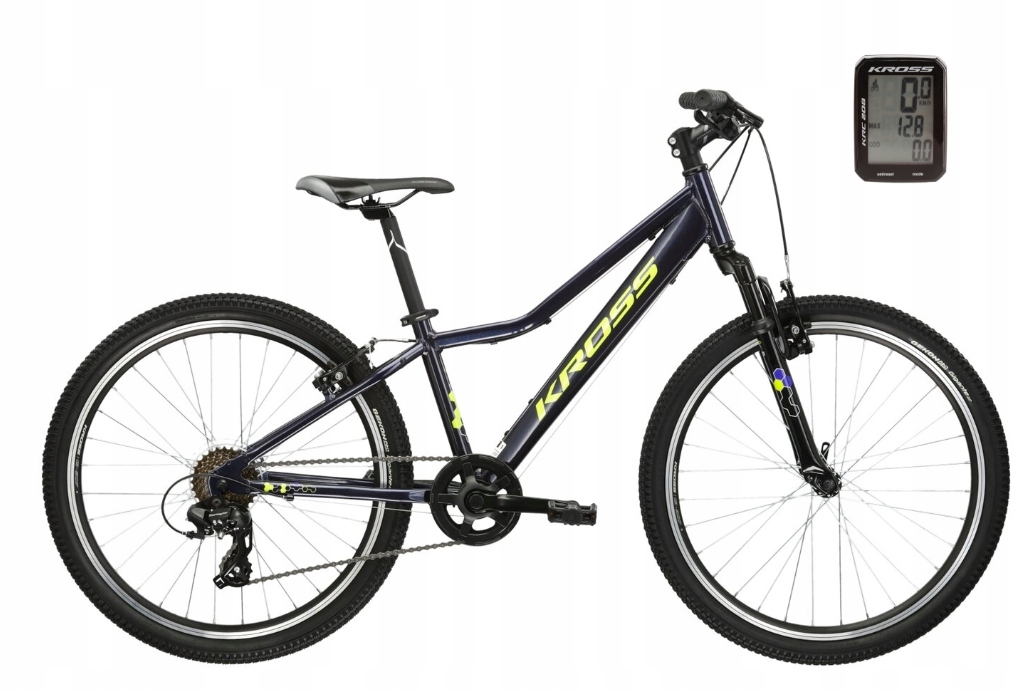 Zestaw Rower Mtb Kross Hexagon Jr 1.0 rama 12 cali licznik rowerowy