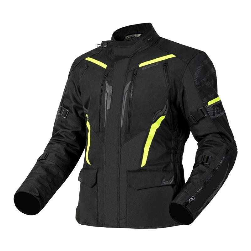 Textilná motocyklová bunda Ozone Tour III Black/fluo Yellow Darčeky