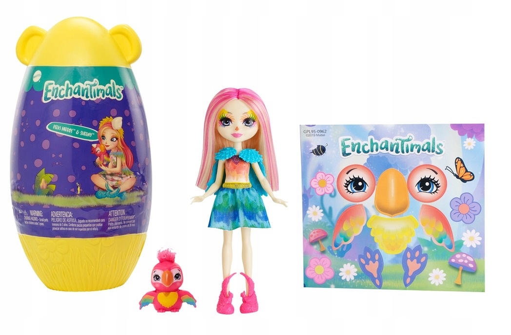 

Enchantimals Lalka W Jajku Papuga Peeki GPL95