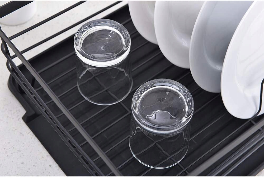 SUSZARKA DO NACZYŃ STOJĄCA CZARNA METALOWA OCIEKACZ NA NACZYNIA Marka Karl Hausmann