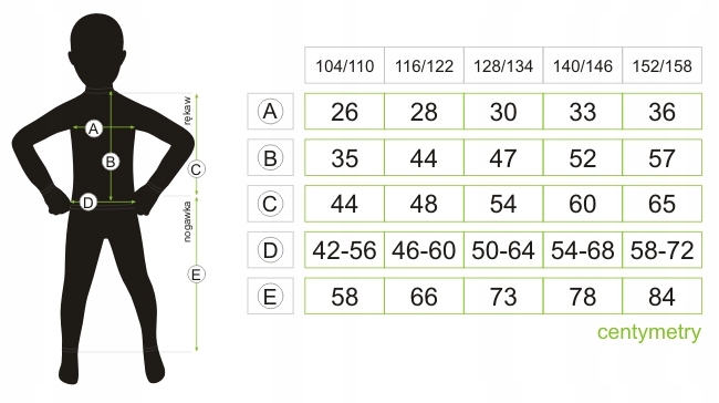 Bielizna termiczna na rower dla DZIECKA na 152-158 Rozmiar 152-158