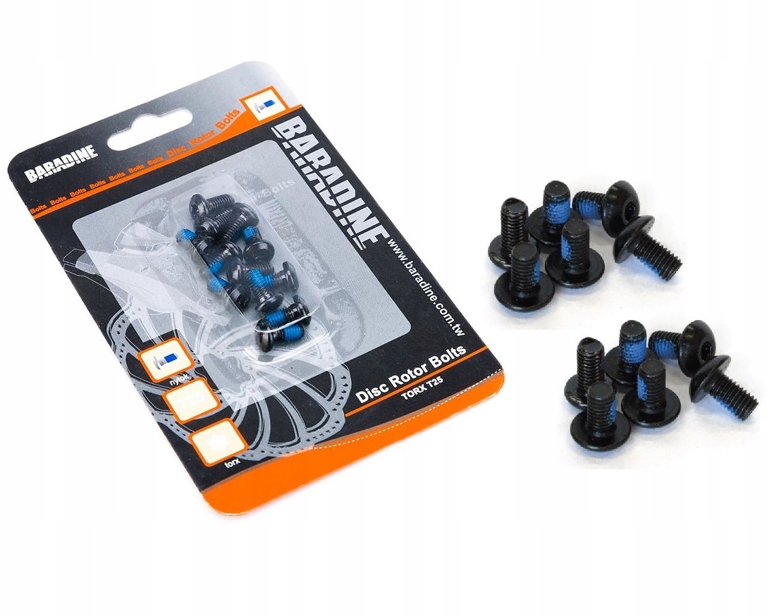 ŚRUBY DO TARCZ BARADINE RB-01 M5x10 TORX 12szt BLK