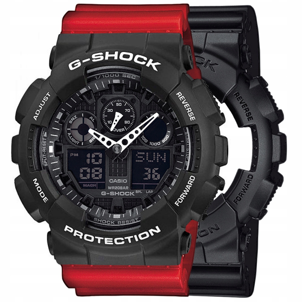 Sada G-shock GA-100-1A1ER Černá Červená