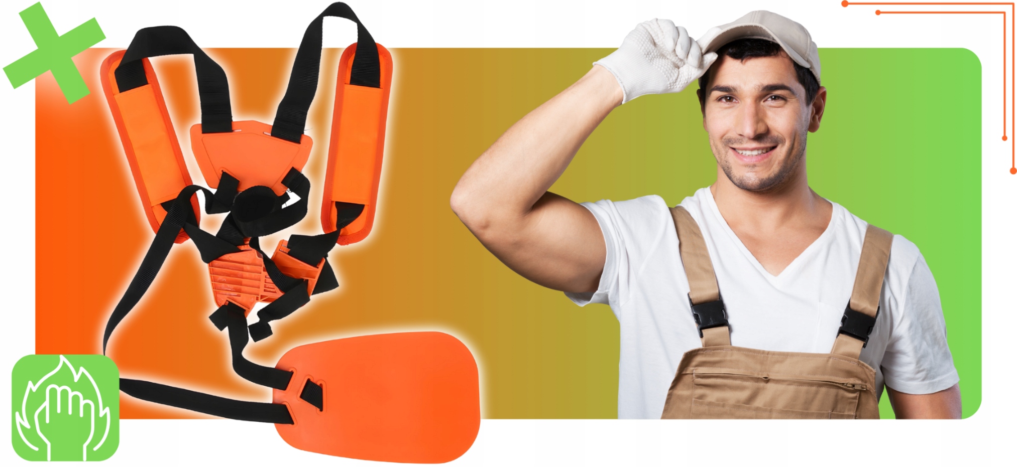 SZELKI DO KOSY SPALINOWEJ PODKASZARKI PASY NOŚNE UPRZĄŻ REGULOWANE WYGODNE Kod producenta GX-726