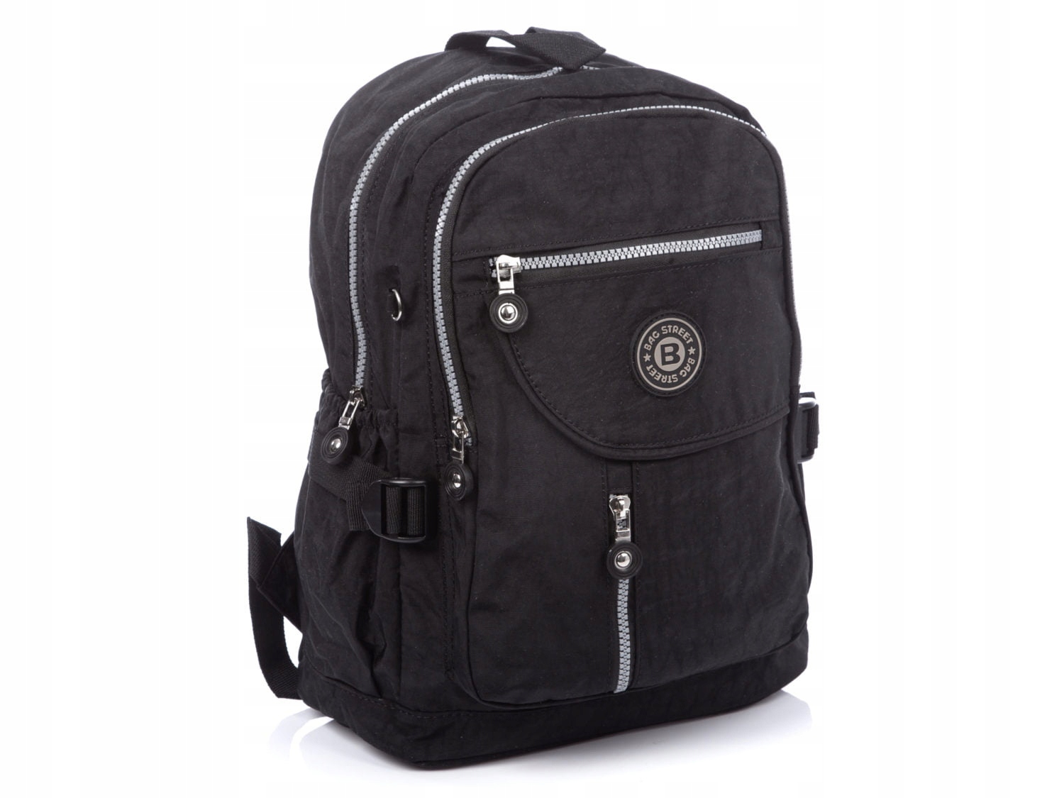 Lekki materiałowy plecak damski męski turystyczny sportowy miejski z kreszu