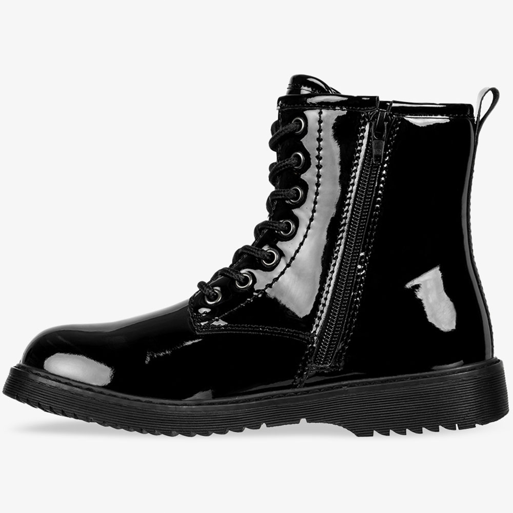 TRZEWIKI BOTKI BUTY ZIMOWE DZIECIĘCE LAKIEROWANE Marka Casu