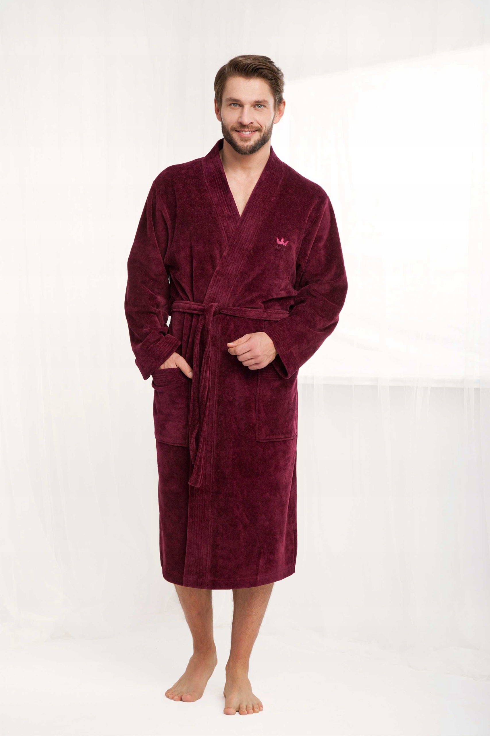 

Szlafrok męski Luna kod 850 bordowy [M]