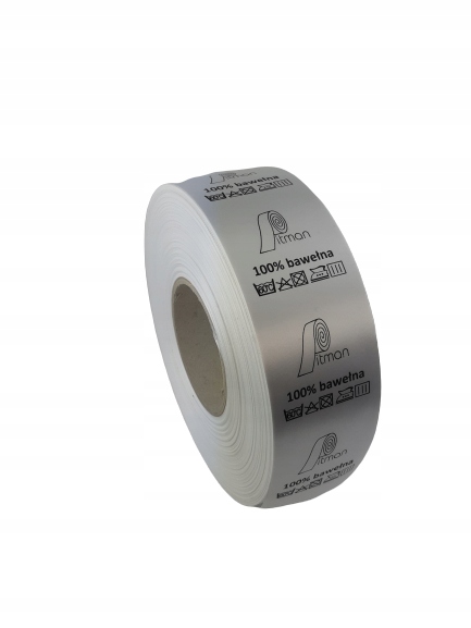 Saténové oděvní všivky bílé o šířce 60 mm 25 mb