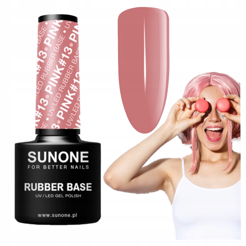 

Sunone Rubber Base 5g Pink 13 baza kauczukowa Mani