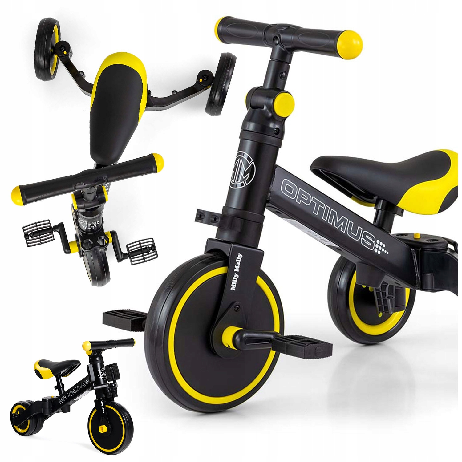 Milly Mally Rowerek 3w1 Optimus czarny