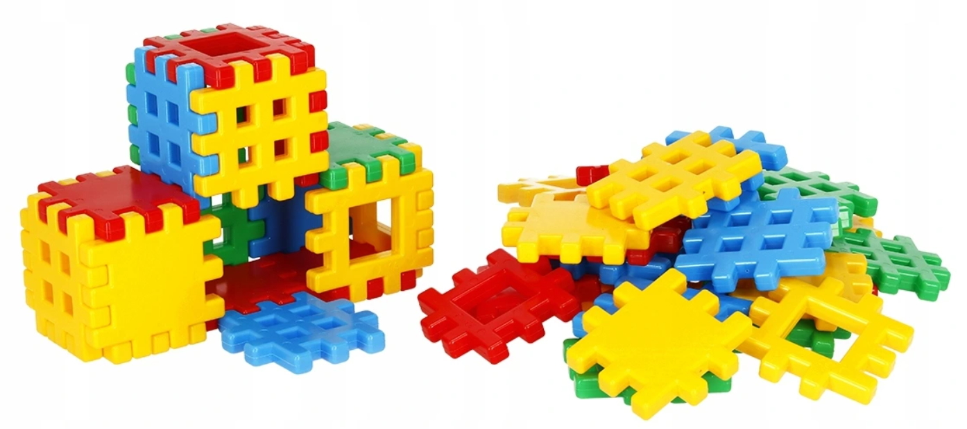 DUŻE KLOCKI WAFLE KONSTRUKCYJNE 72 EL ADUSIE PL Marka Mejpol