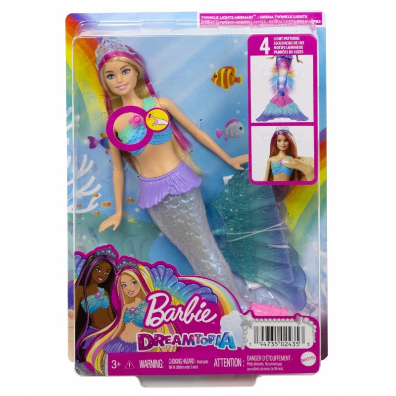 

Mattel Barbie Malibu Syrenka Migoczące Światełka