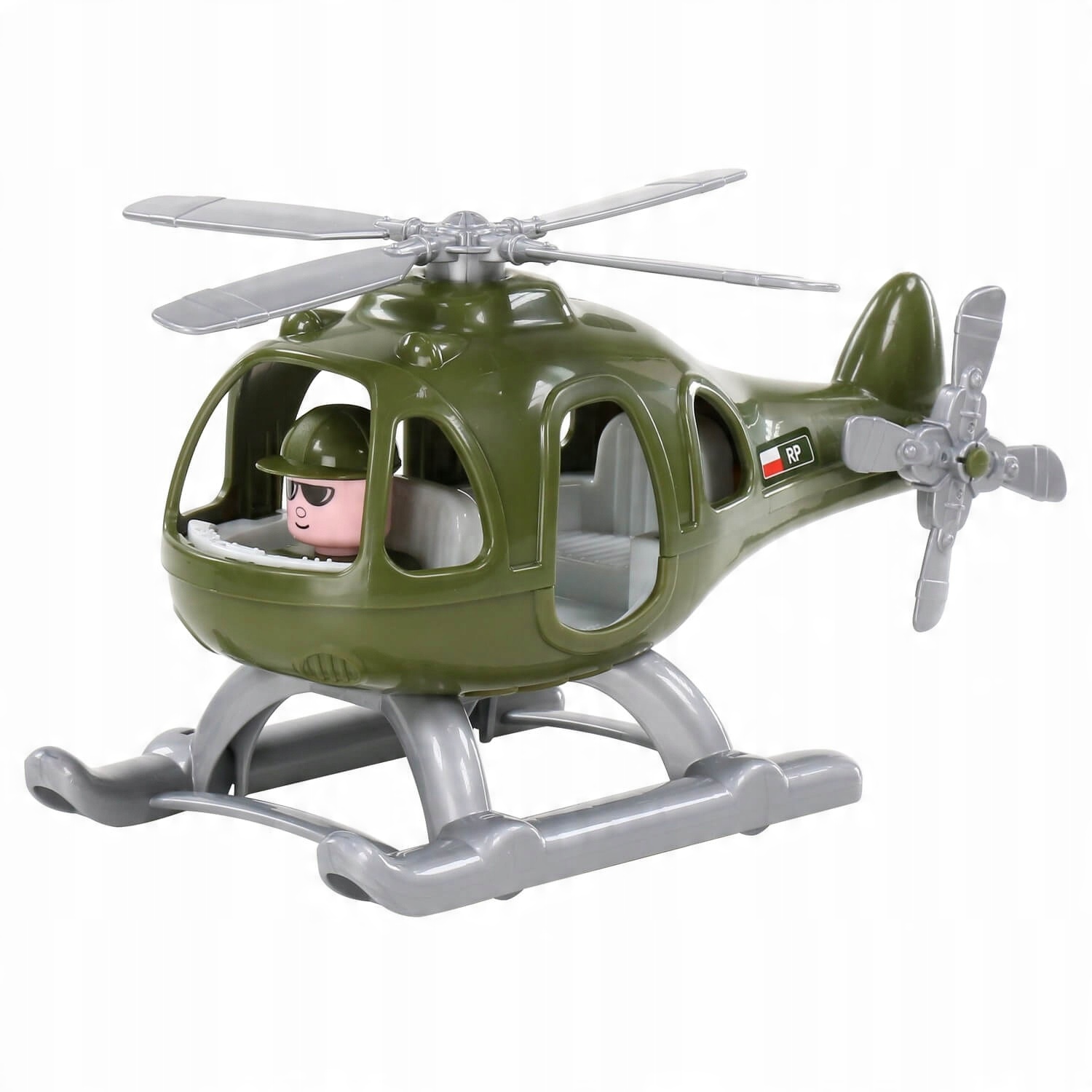 

Helikopter Śmigłowiec Wojskowy Ratunkowy + Figurka