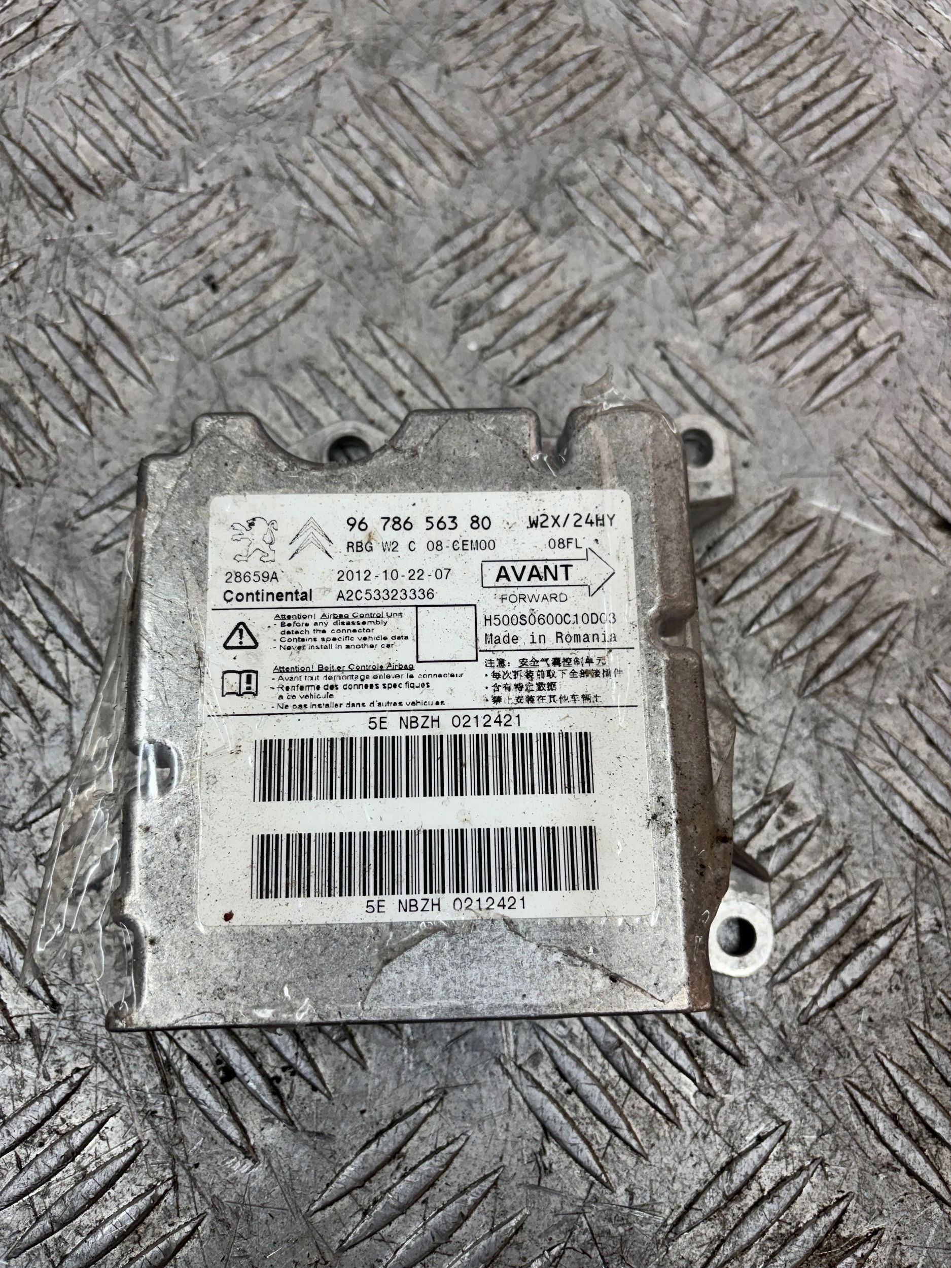 control unit SENSOR airbag PEUGEOT 508 9678656380