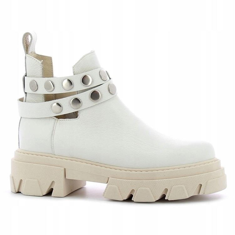 krátké béžové dámské kotníkové boty Carinii 38 kůže 5968