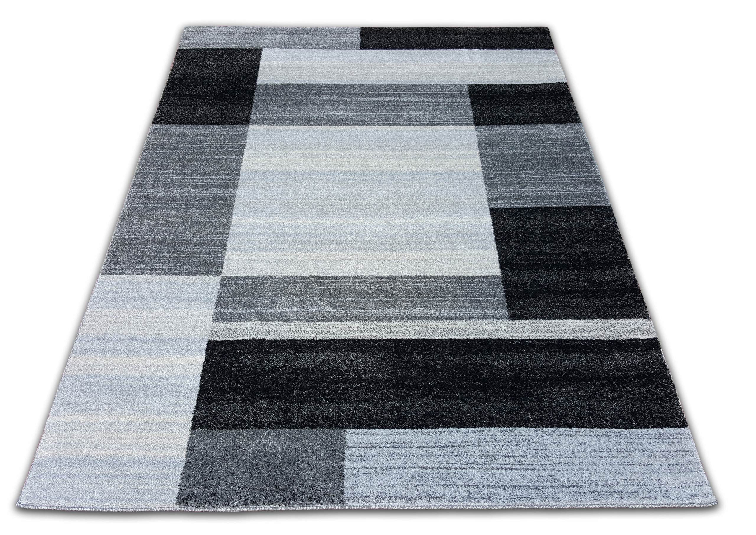 

Tkany dywan Rio ~200x300 gruby gęsty szary brąz