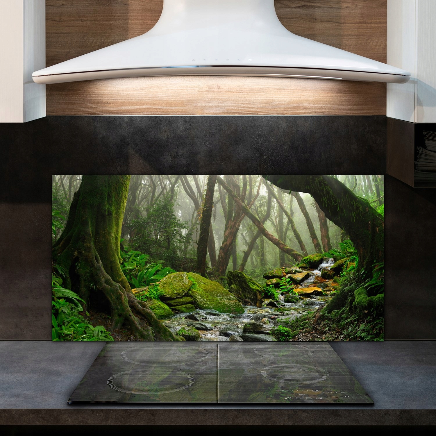 Las Deszczowy Tropiki 120x60 Szkło hartowane panel Marka Coloray