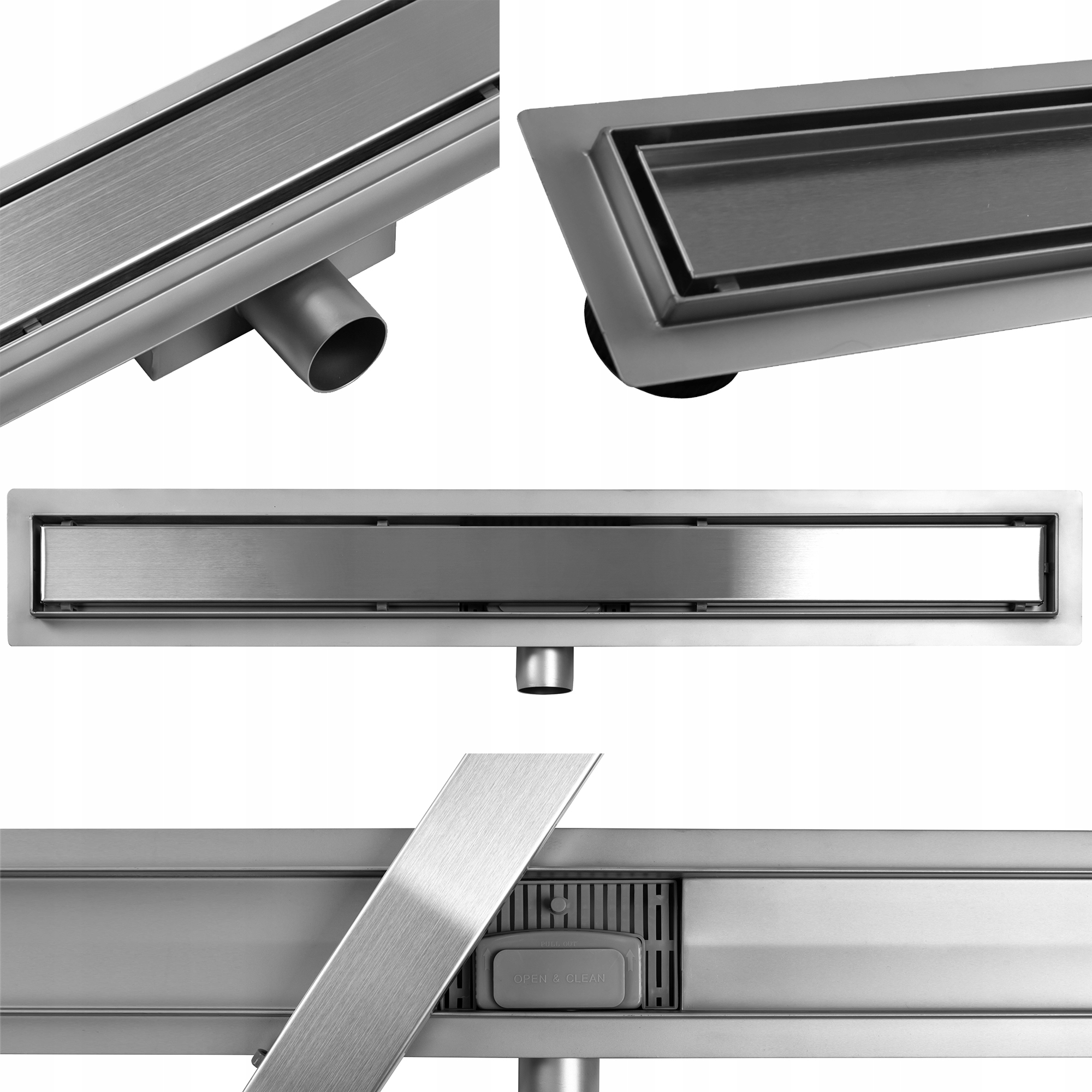 

Odpływ Liniowy Eco 70 Chrom Calani Dwustronny