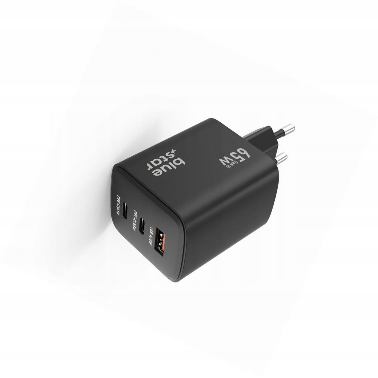 Szybka ładowarka Gan 65W sama kostka 3 wejścia do iPhone 15 Plus