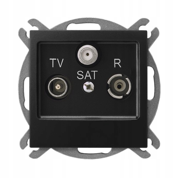 GNIAZDO RTV-SAT PRZELOTOWE OSPEL IMPRESJA CZARNY