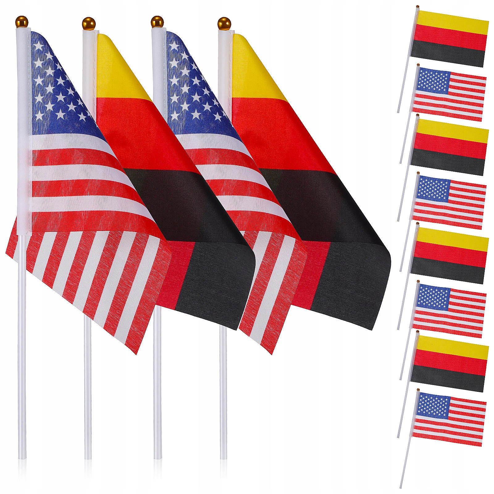 20 Sztuk Kolorowych Flag Usa I Niemiec Idealne Na Spotkania I Imprezy
