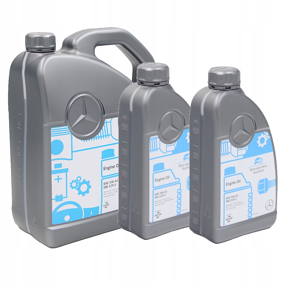 Mercedes-Benz エンジンオイル 1L×7本 229.5　5w-40 Zestaw olejów Mercedes-Benz OE A000989681013FSEW +