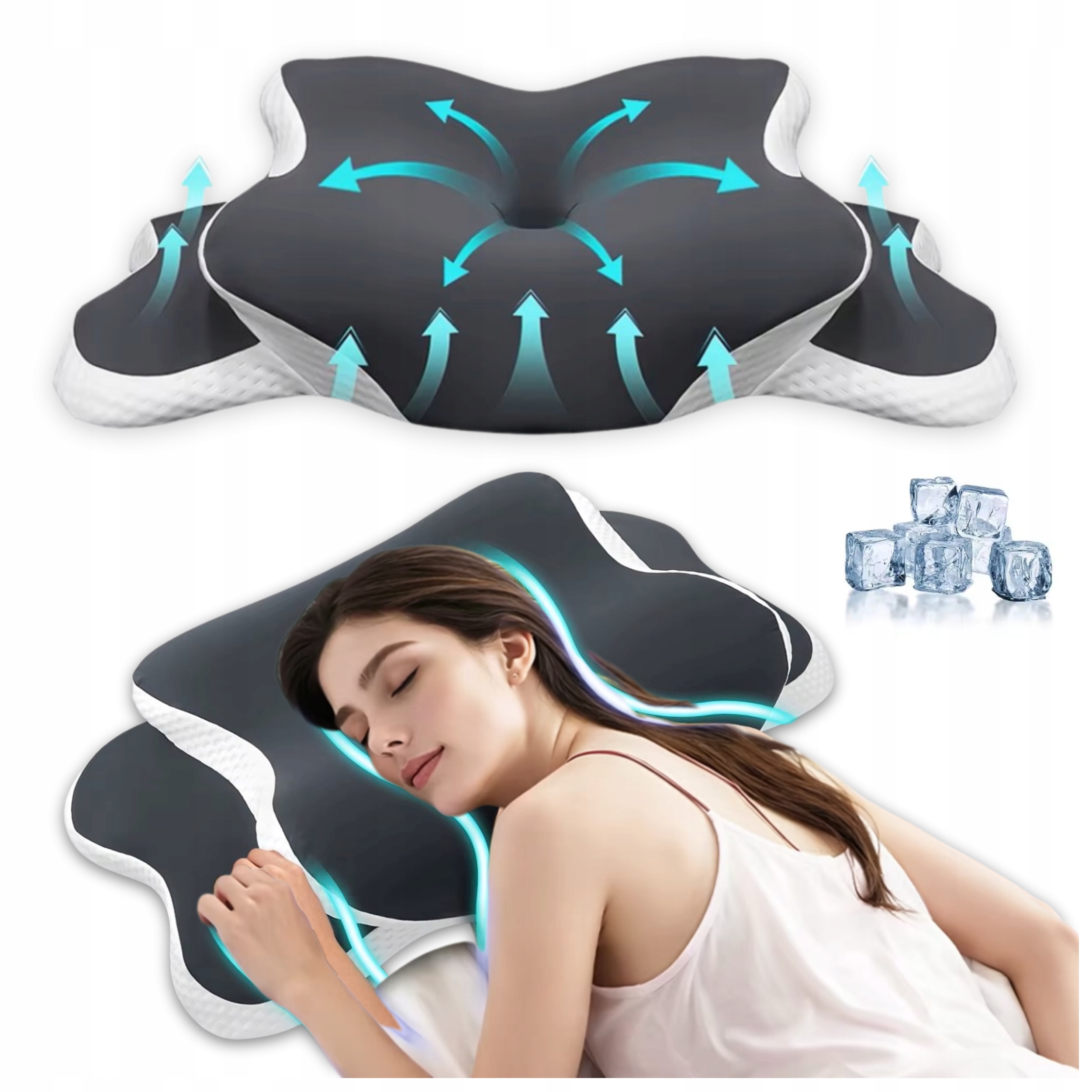 Ortopedický Vankúš Na Bolesti Chladného Chrbta A Krku S Penou Memory Foam