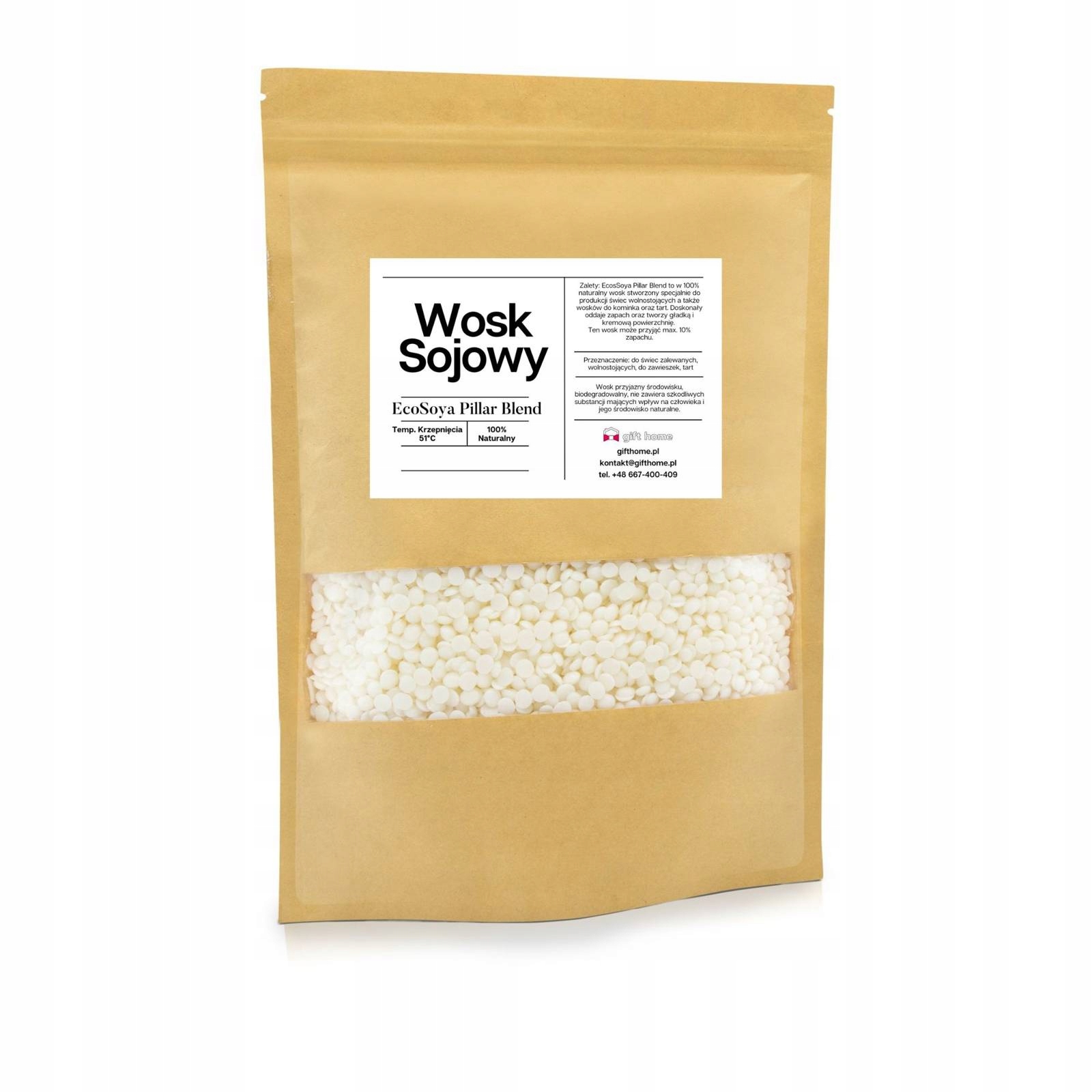 

Naturalny wosk sojowy Pillar Blend do świec 1 kg