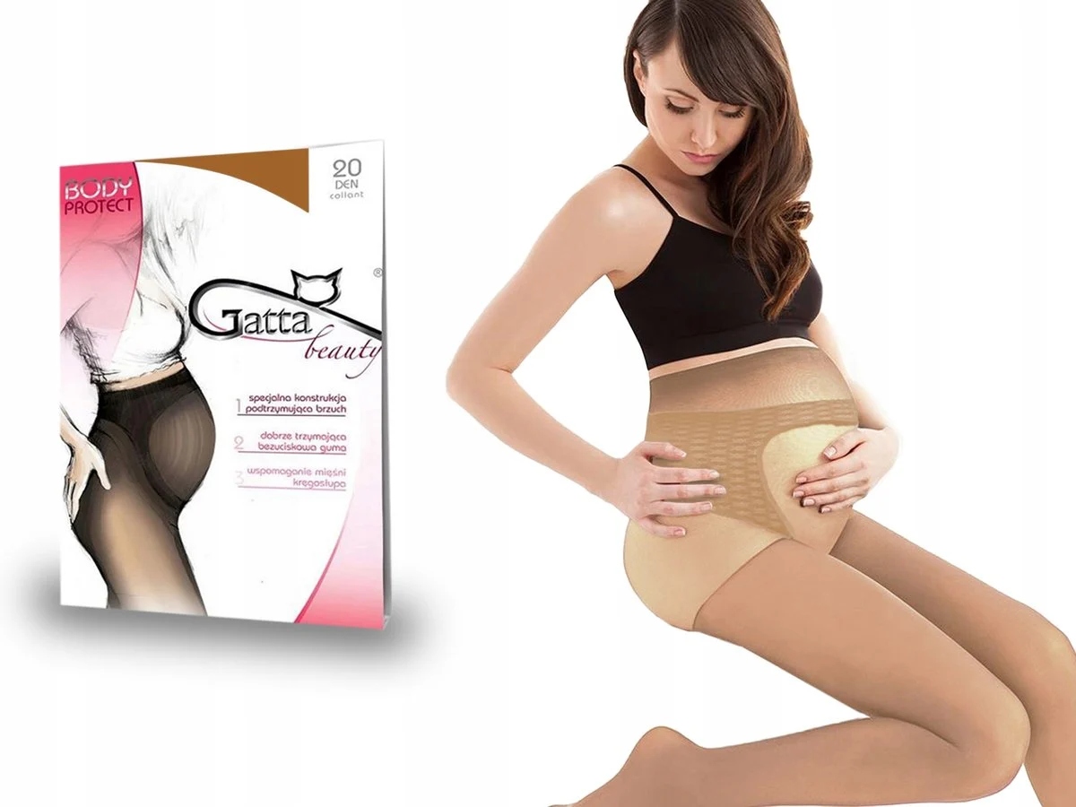 RAJSTOPY CIĄŻOWE 20 DEN GATTA BODY PROTECT BEŻOWE BEZUCISKOWE MATOWE 4 Marka Gatta
