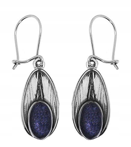 

Srebrne Wiszące Kolczyki Z Nocą Kairu Srebro 925