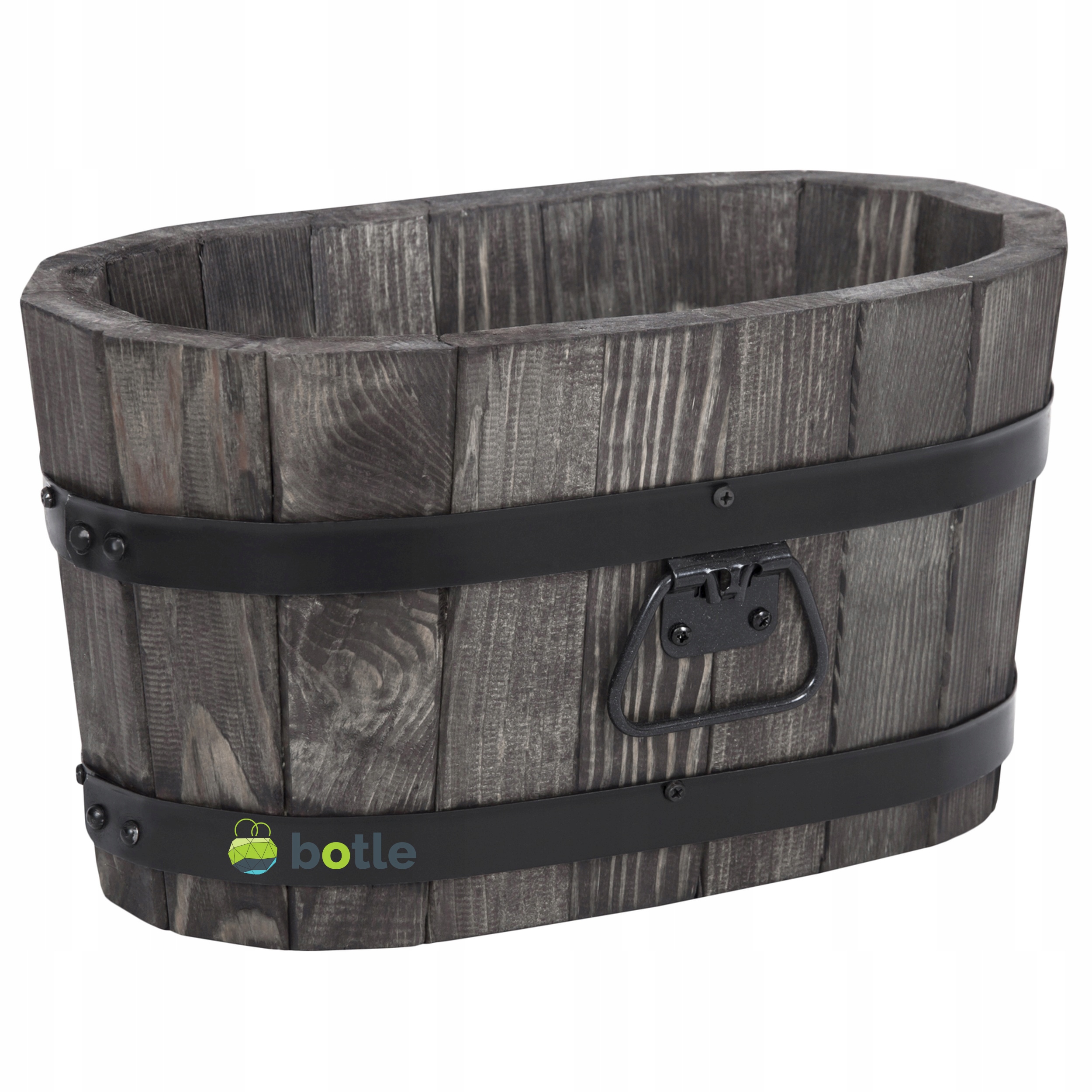 Drevený kvetináč s kvetinovým záhonom 50 cm Palisander vonkajšia terasa balkón záhrada