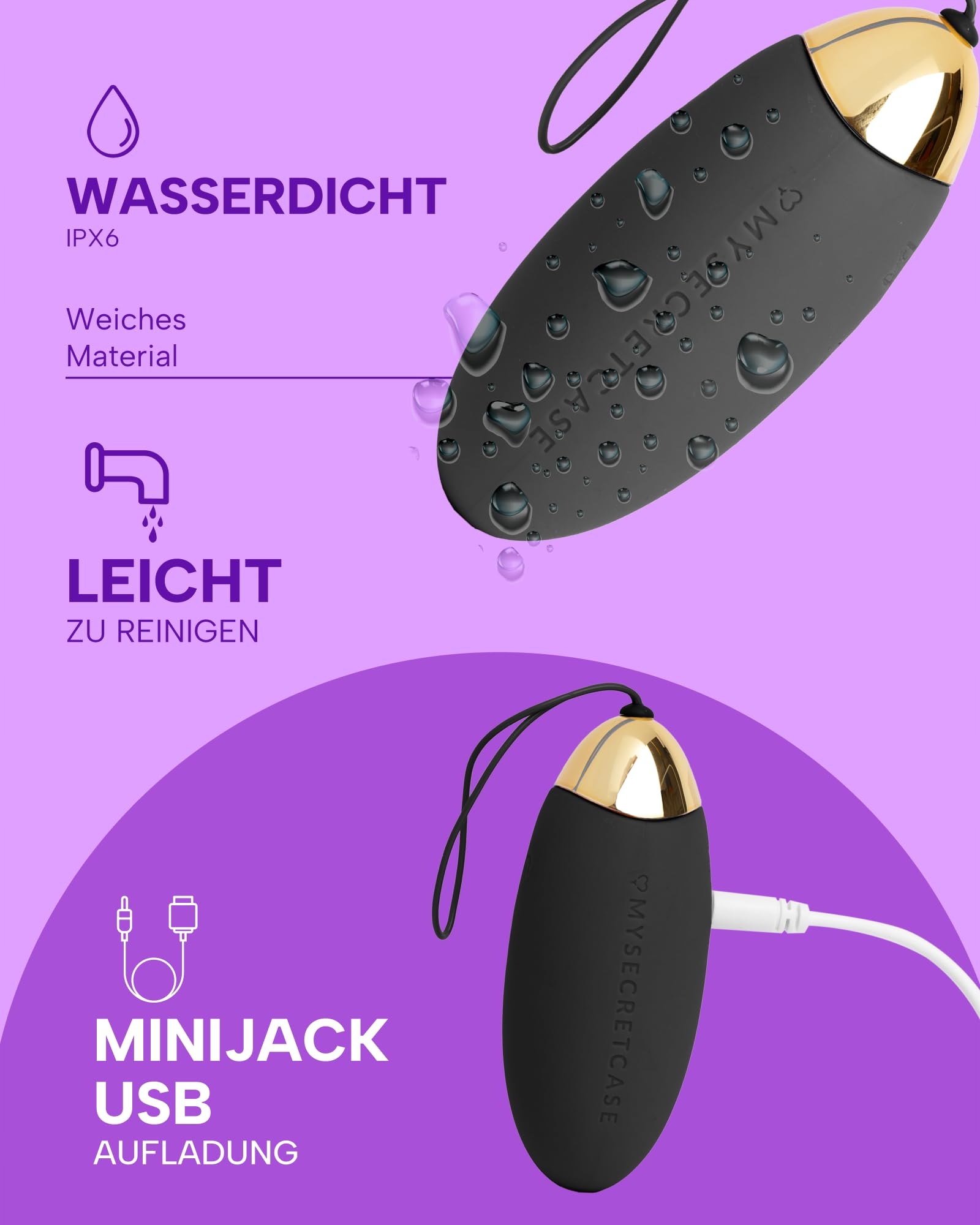 Wibrator MYSECRETCASE 9 Trybów Dla Kobiet Trener Kegla Wodoodporny — miniatura 4