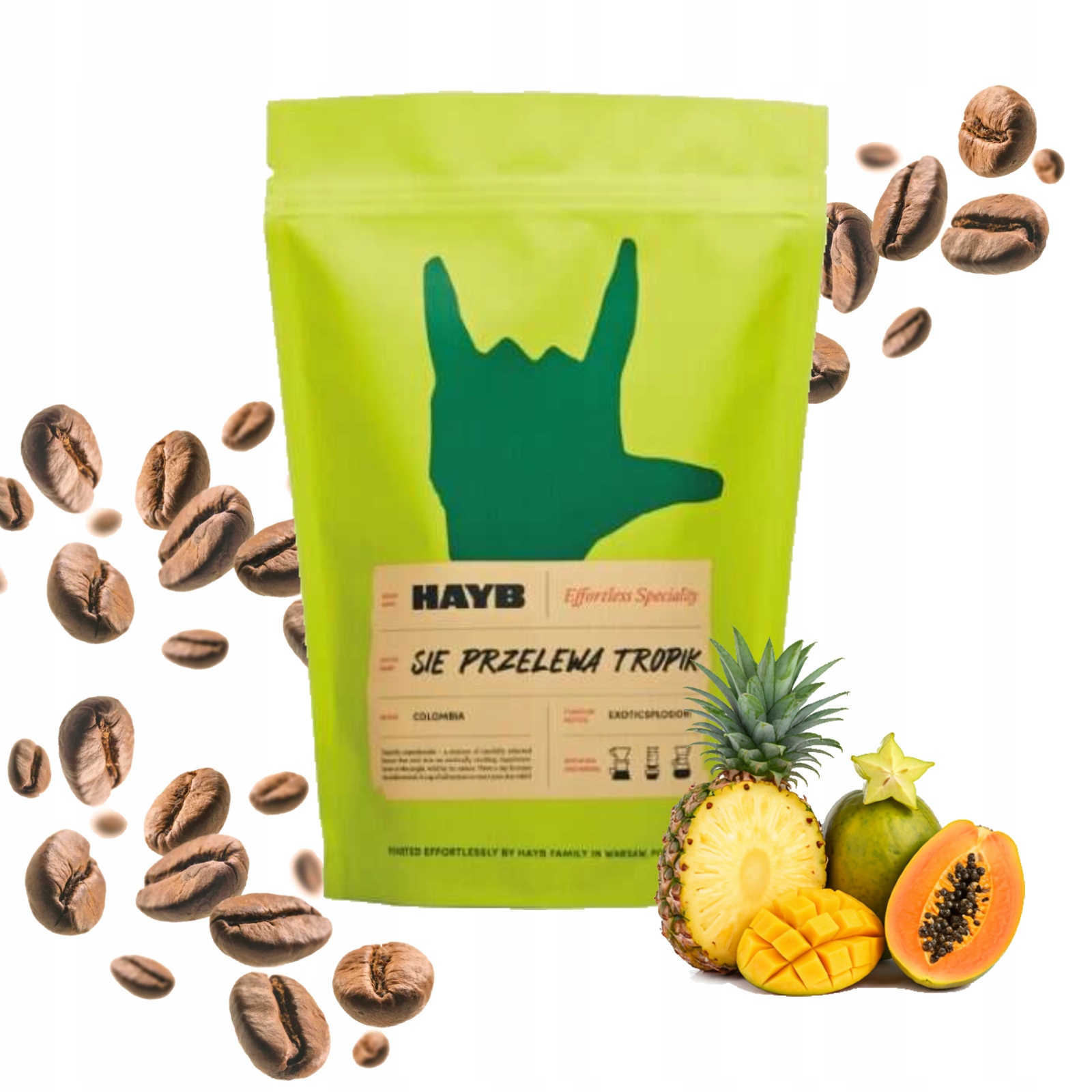 Kawa ziarnista pod przelew Hayb Sie Przelewa Tropik 100% Arabika 500g