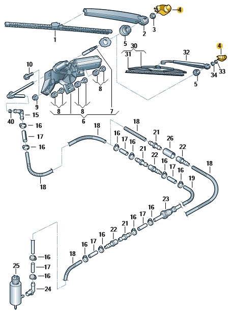 ZAŚLEPKA RAMIENIA WYCIERACZKI TYŁ 6Q6955435D Typ samochodu Samochody osobowe