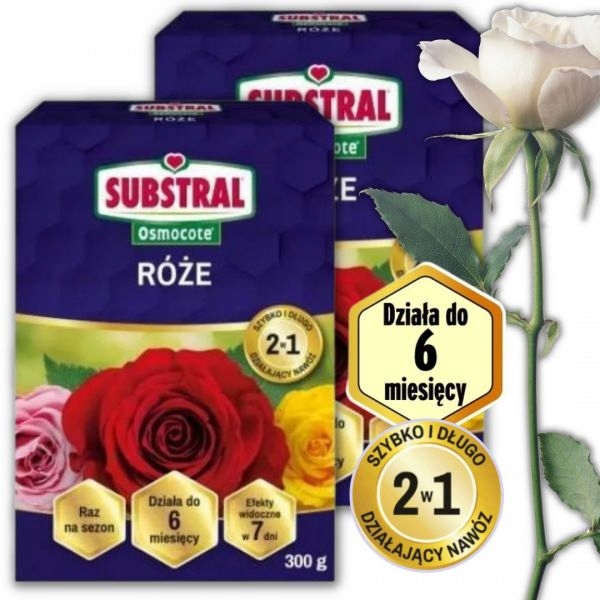

Nawóz do róż 2w1 Substral Osmocote 300 g x 2 szt.
