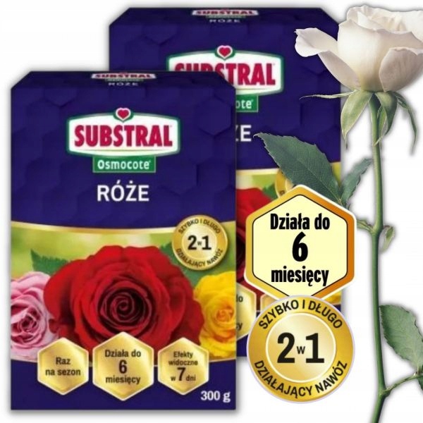 Nawóz do róż 2w1 Substral Osmocote 300 g x 2 szt.