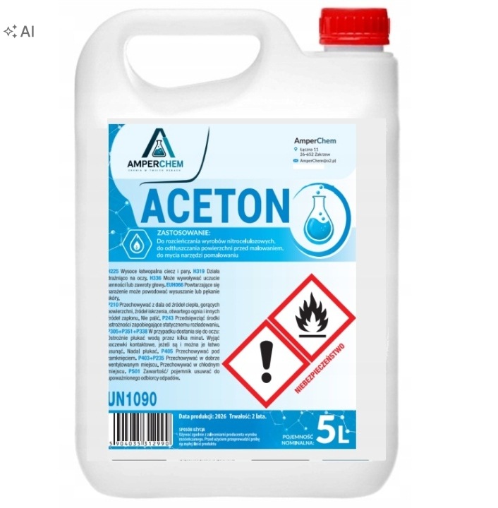 Aceton Czysty 100% 5L Jakośc Premium