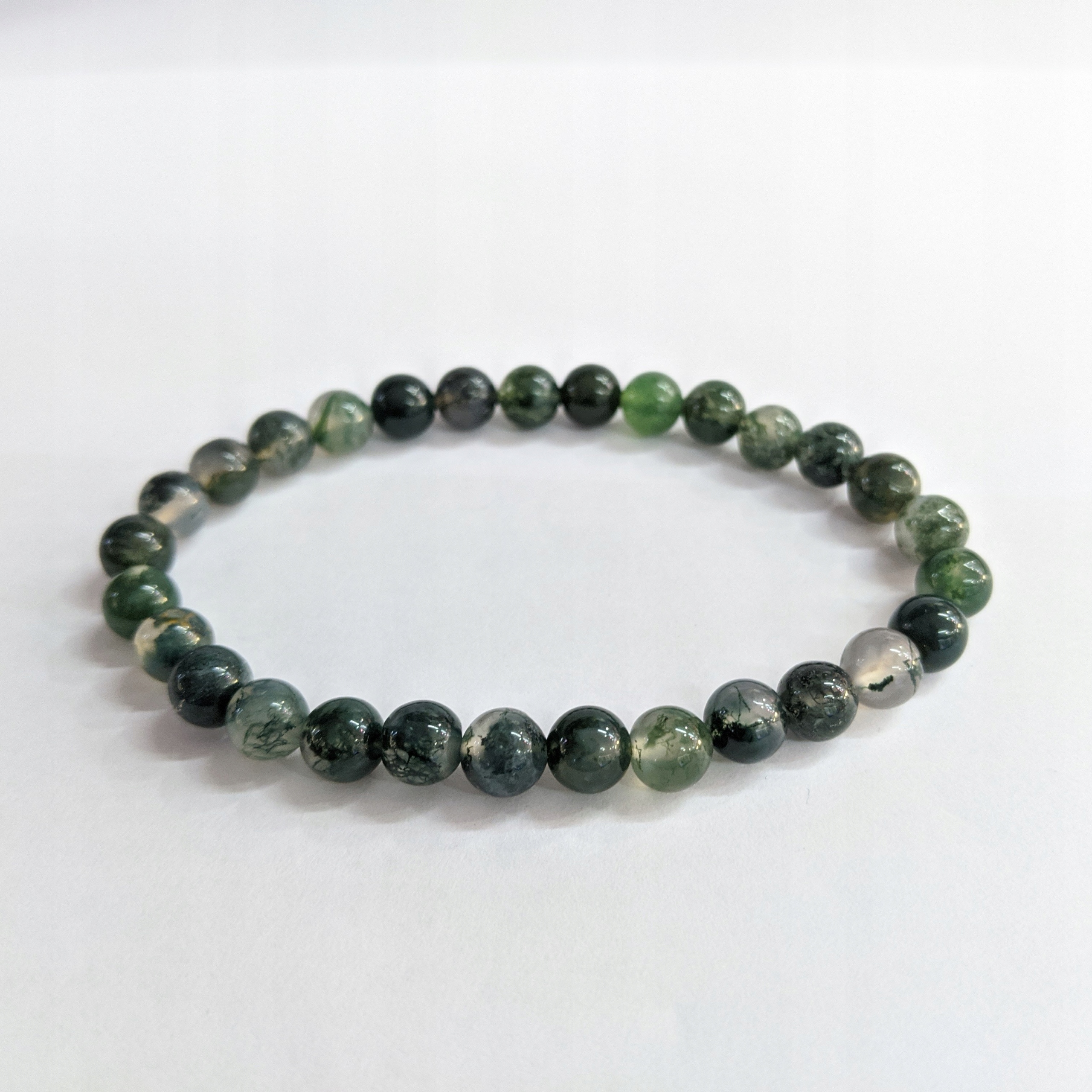 

Bransoletka Kamień Naturalny Agat Moss Kulki 6mm