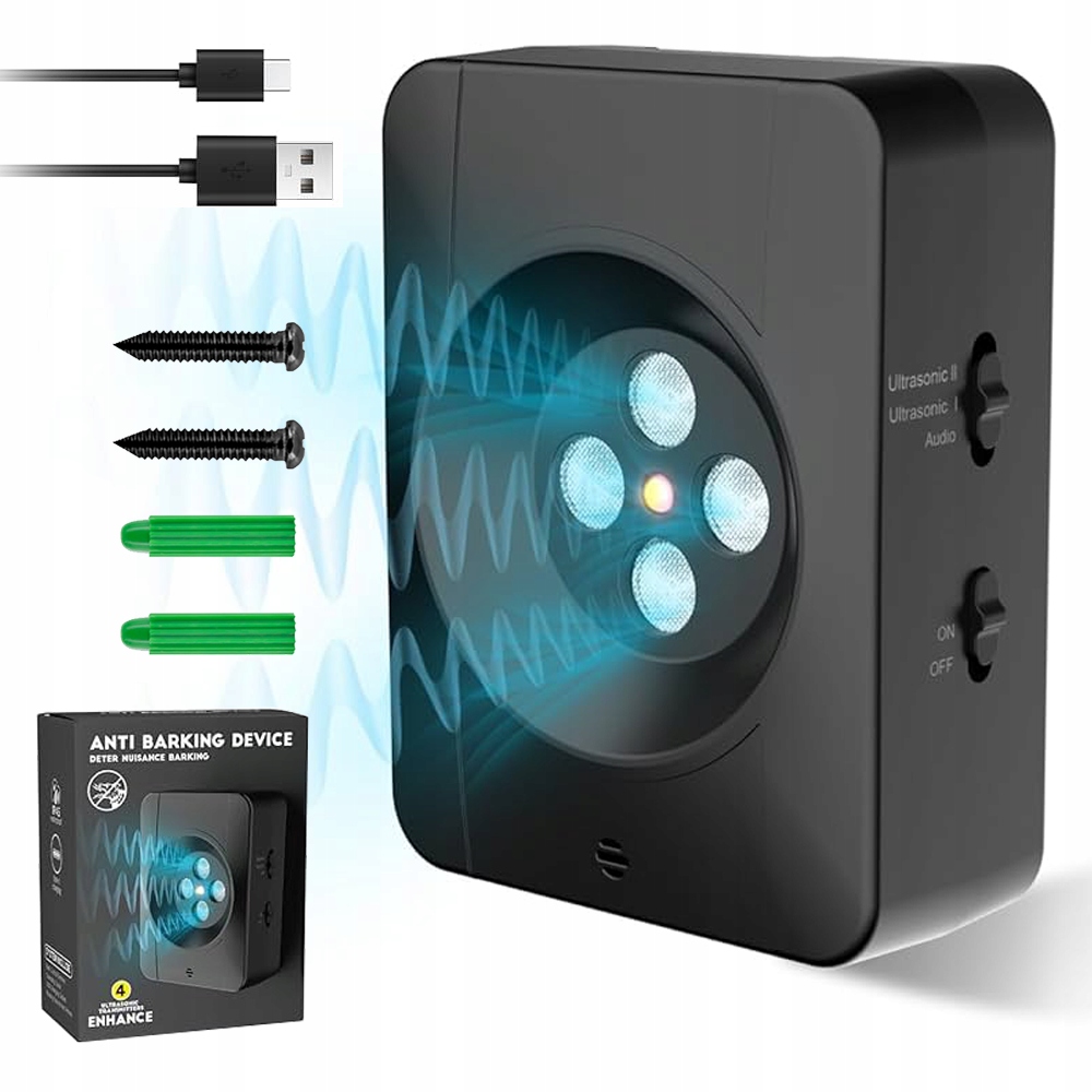 Levně Zařízení Proti Štěkání 3 Nastavitelná Frekvence Pro Psa 1500mAh