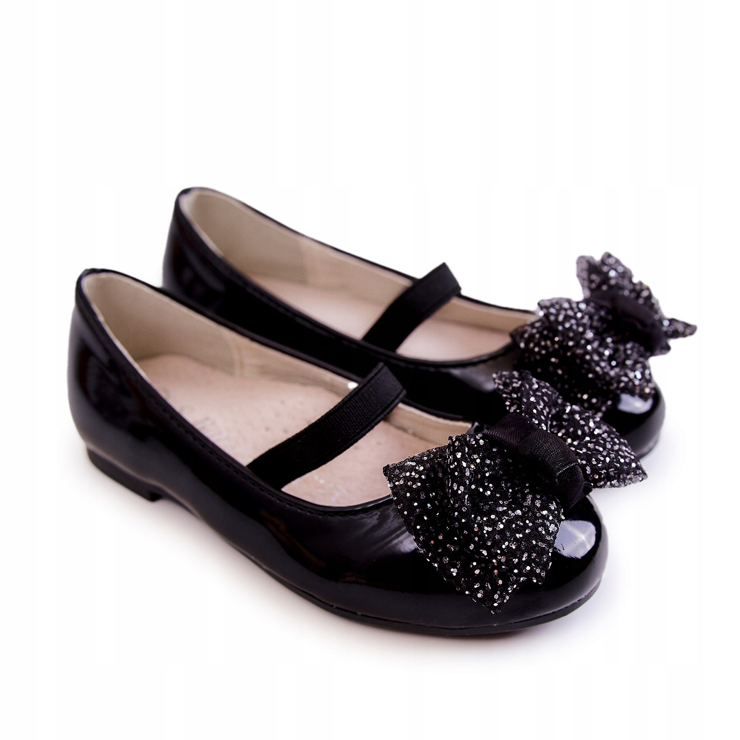 

Dziecięce Baleriny Lakier Kokarda Czarne 34